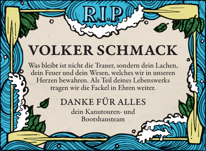  Traueranzeige für Volker Schmack vom 11.08.2018 aus Alb-Bote/Metzinger-Uracher Volksblatt