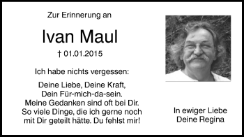 Traueranzeige von Ivan Maul von Ehinger Tagblatt