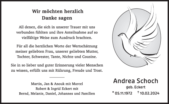 Traueranzeige von Andrea Schoch von Haller Tagblatt