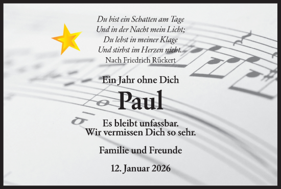 Traueranzeige von Paul Szczendzina von Hohenloher Tagblatt