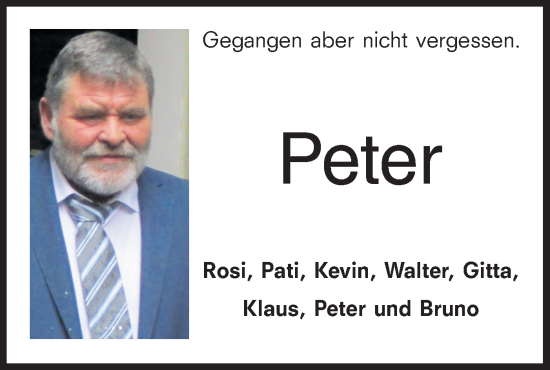 Traueranzeige von Peter  von Rundschau Gaildorf